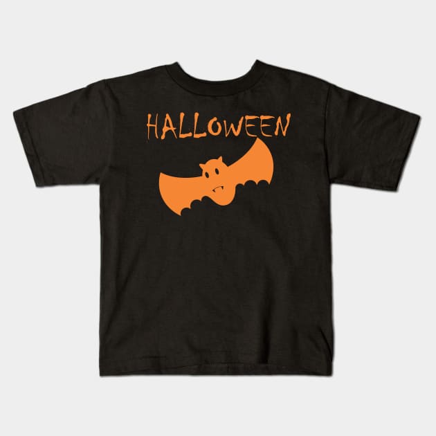 Halloween Bat Kids T-Shirt by Ginstore